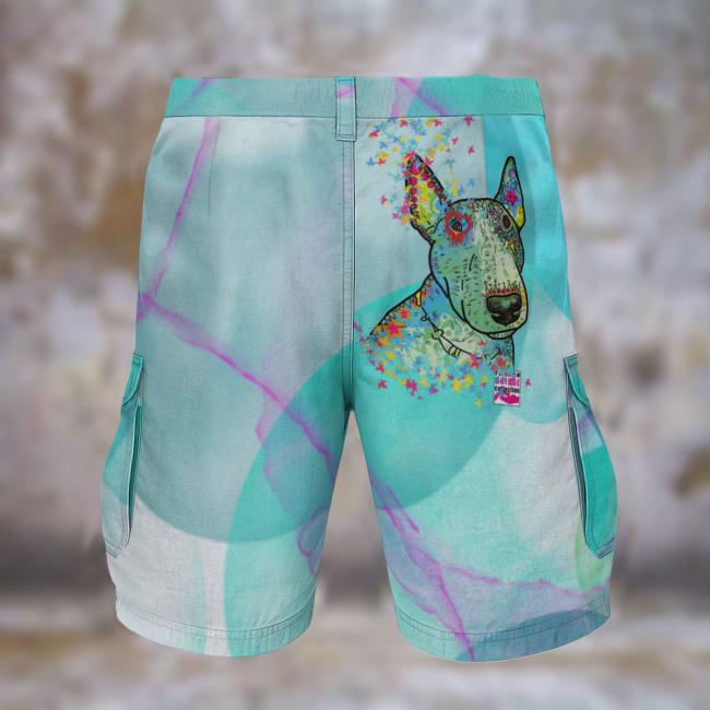 Cargohose mit Kalli - Hose, lang oder kurz, bunt, 100% Polyester, Grösse S-5XL, fester Stoff, Normale Passform, Mischling, Mix, Bullterrier, Bärbel